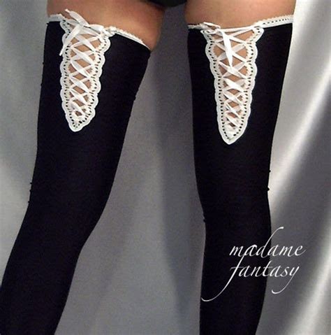 lace up stockings|Lace up Stocking .